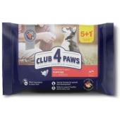 Club 4 paws влажный корм для щенков всех пород с индейкой, 80 г (Акция 5+1)